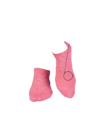 Sosete scurte din in si bumbac LINEN SNEAKER SOCKS Rose Ashes