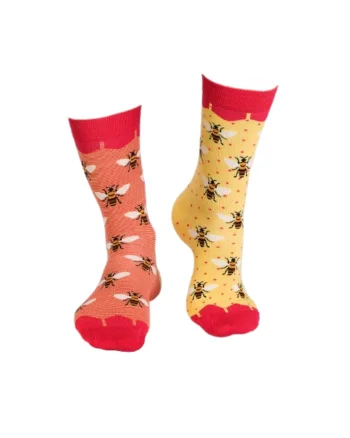 Sosete bambus FINE BAMBOO Bees - Yellow