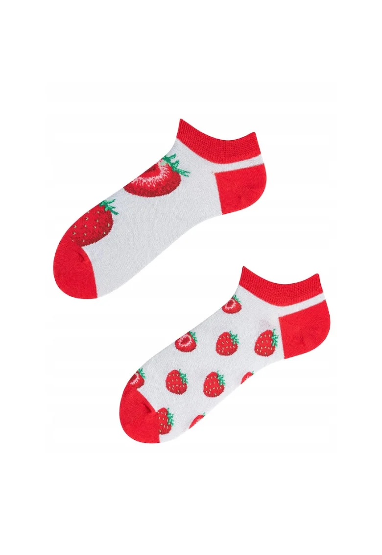 Sosete barbatesti pe glezna, ToDo, Imprimeu capsuni, Multicolor, 43-46