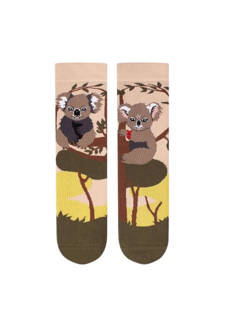 Sosete din bumbac organic Arty Socks Koala Indragostite Kaki, Kaki