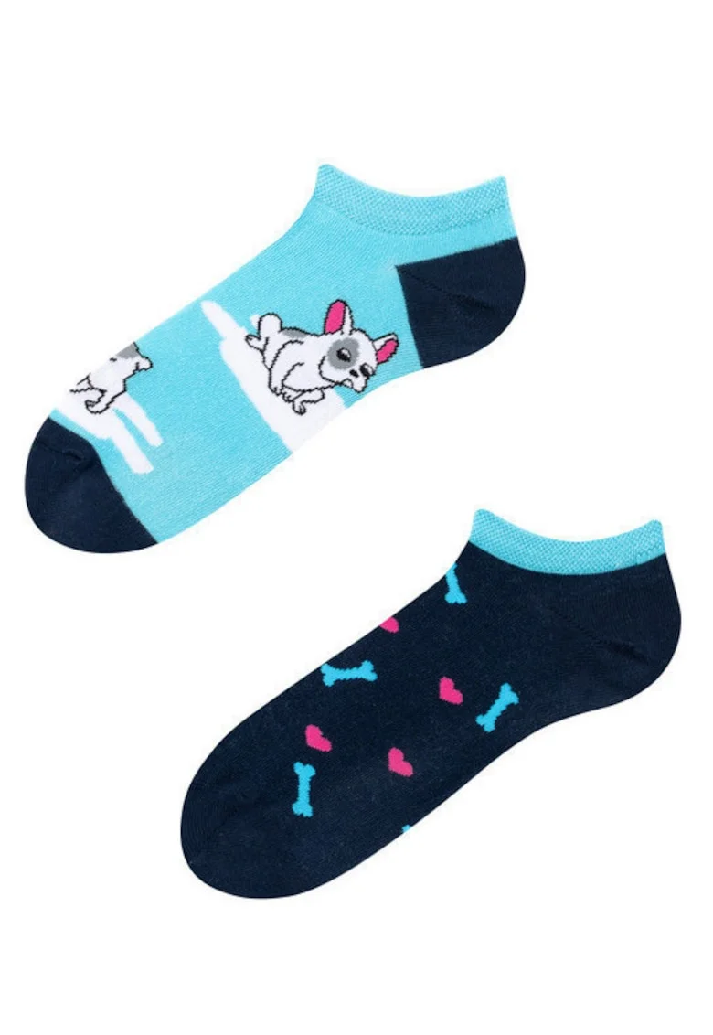 Sosete unisex scurte bumbac Lovely Dog 43-46 EU, Multicolor
