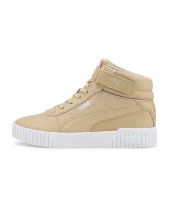 Pantofi sport mid-high de piele si piele ecologica Carina 2.0, Bej