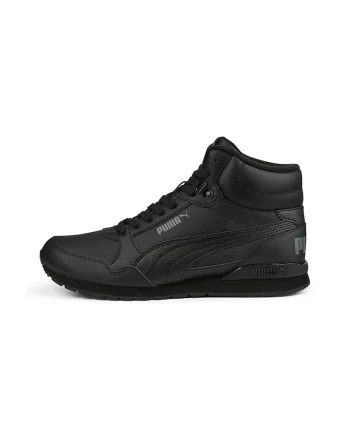 Pantofi sport mid-high unisex de piele ST Runner v3, Negru