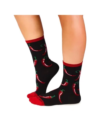 Sosete bumbac organic COLOUR COTTON MEXICO CHILI PEPPER Black