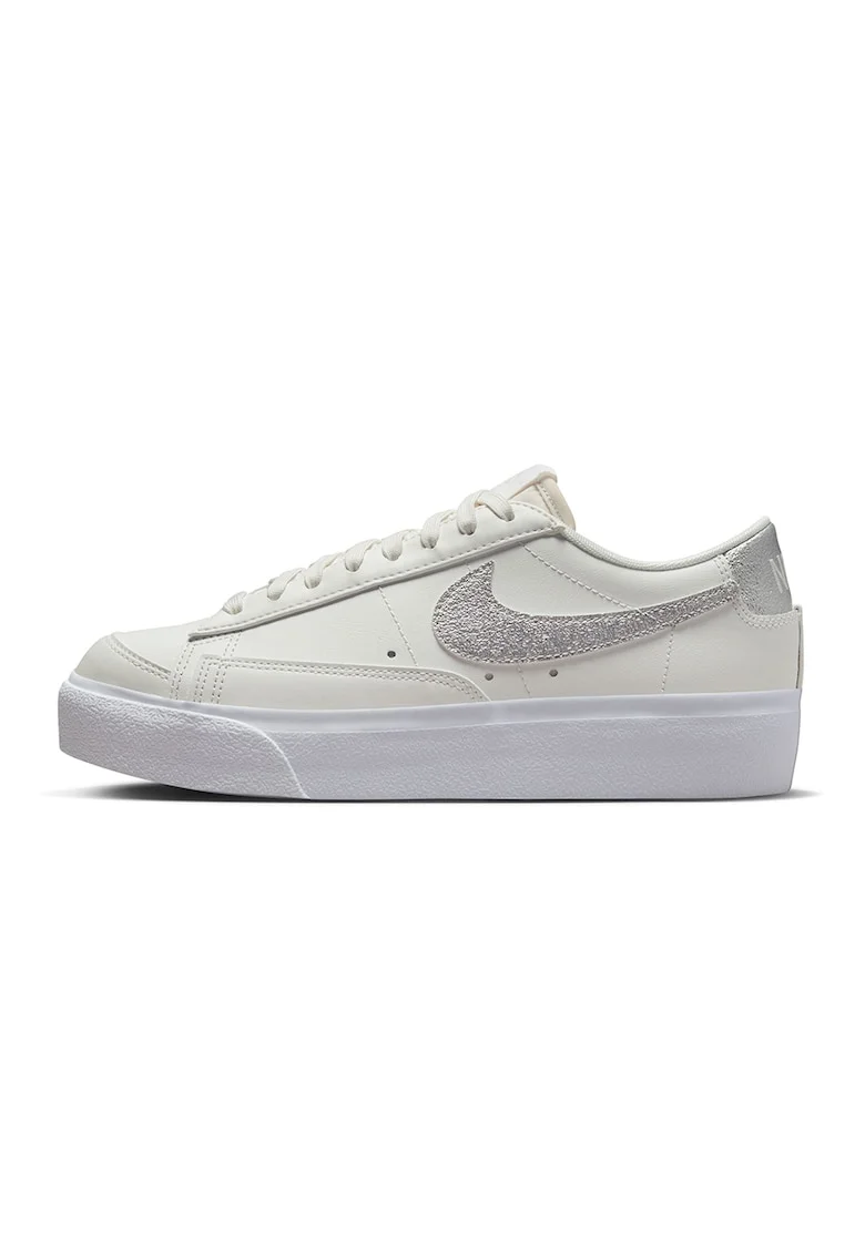 Pantofi sport cu detalii metalizate Blazer, Alb murdar/Argintiu