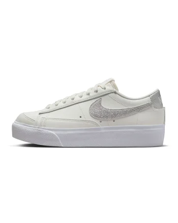Pantofi sport cu detalii metalizate Blazer, Alb murdar/Argintiu