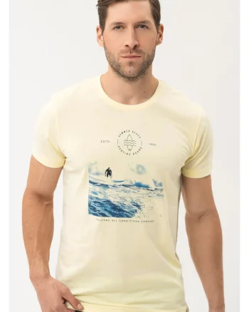 Tricou  T-Board pentru barbati galben, surfing