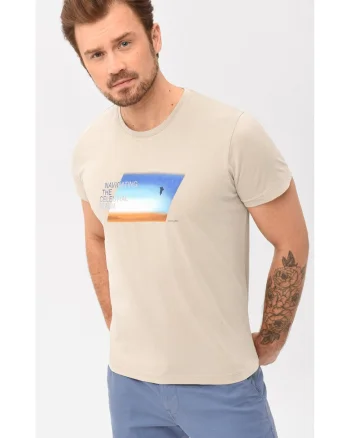 Tricou pentru barbati  T-Navi, bej