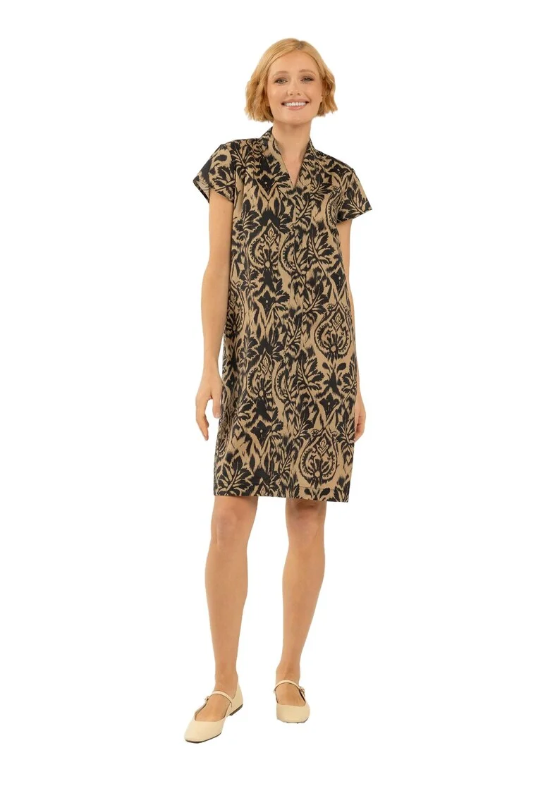 Rochie oversize,  Bumbac, Maro deschis