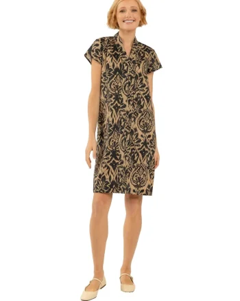 Rochie oversize,  Bumbac, Maro deschis