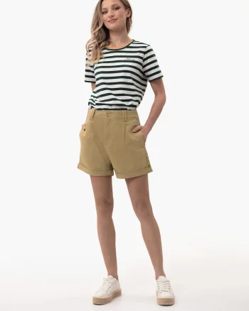 Pantaloni scurti din denim  E-Candy pentru femei, bej, Bej