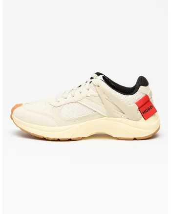 Pantofi sport cu insertii din plasa GO2, Bej deschis