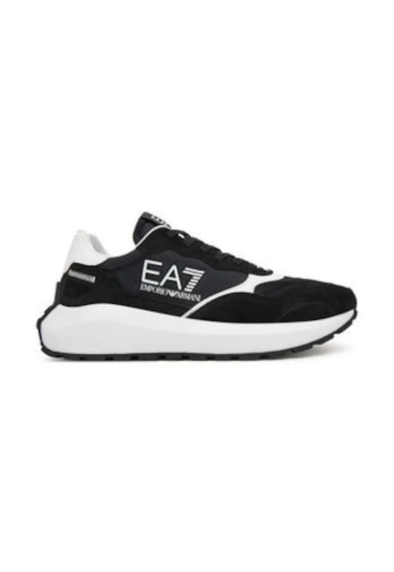 Tenisi barbati, Emporio Armani  piele naturala, negru/alb