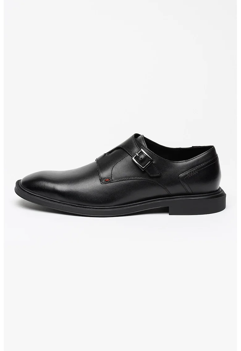 Pantofi din piele cu catarame Gryff, Negru