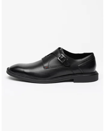 Pantofi din piele cu catarame Gryff, Negru