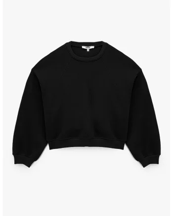 Bluza de trening cu decolteu la baza gatului, Negru