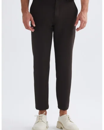 Pantaloni chino slim fit, Maro inchis