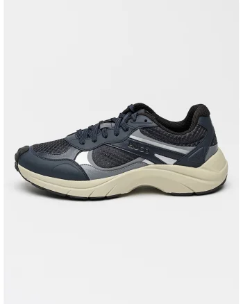 Pantofi sport cu insertii din plasa GO2, Bleumarin