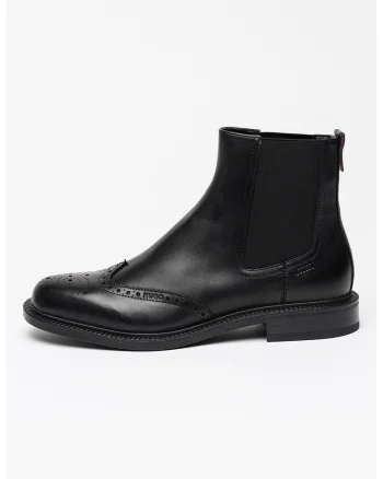 Ghete Chelsea din piele Lysander, Negru