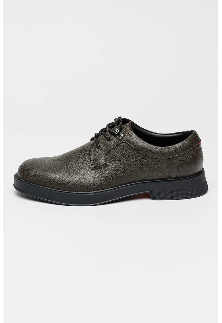 Pantofi din piele Lenner, Maro inchis