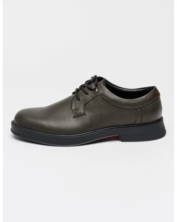 Pantofi din piele Lenner, Maro inchis
