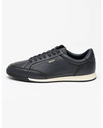 Pantofi sport Nitan low-cut din piele, Bleumarin
