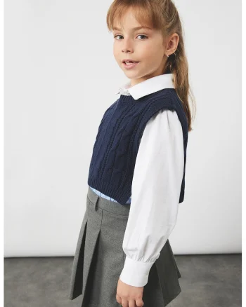 Fusta mini cu pliuri, Gri