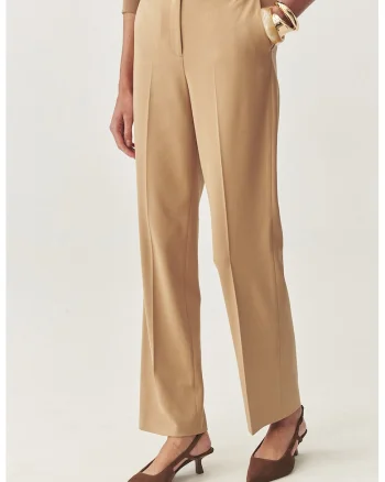 Pantaloni regular-fit cu buzunare laterale, Maro nisip