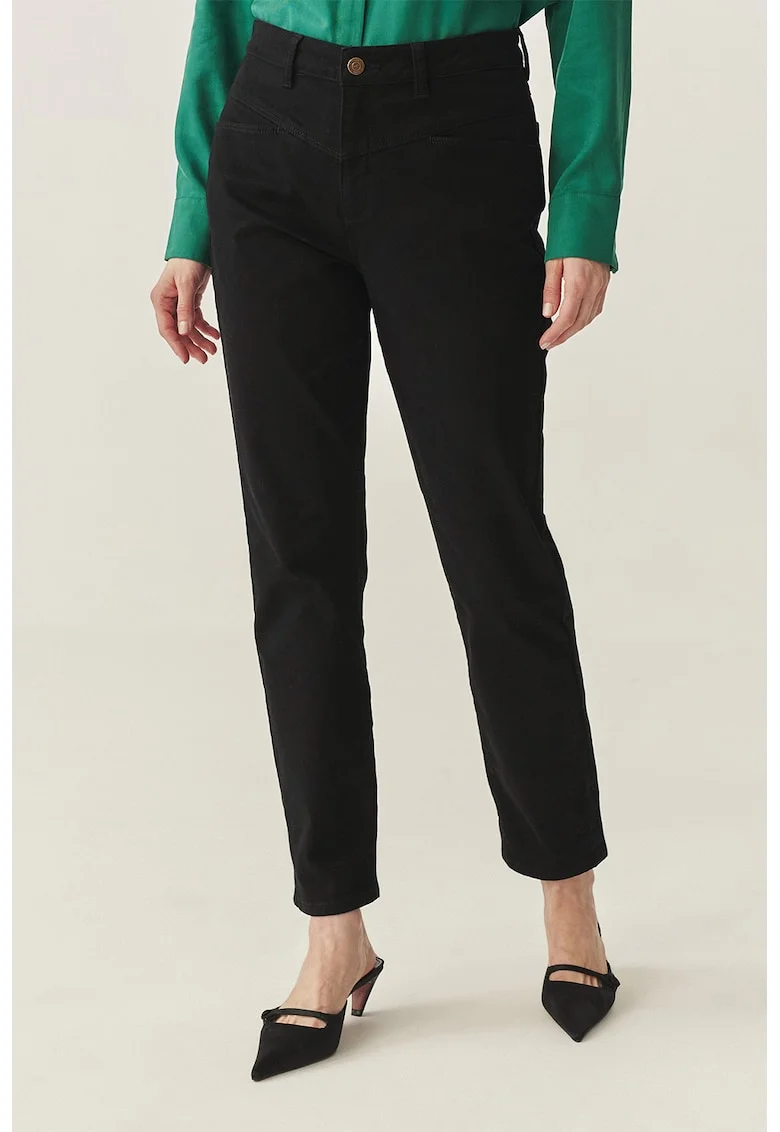 Blugi slim-fit cu buzunare, Negru