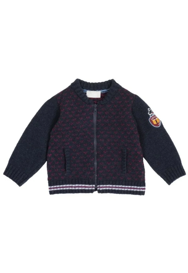 Pulover copii  cardigan bleumarin, 80% lana, 20% poliamida, stil elegant,