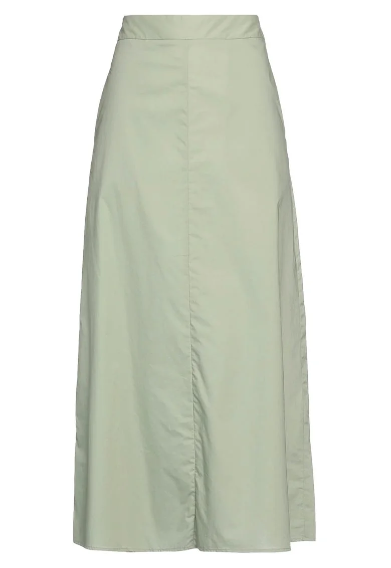 Fusta dama Trussardi, lunga, verde, bumbac, cu fermoar, doua buzunare,
