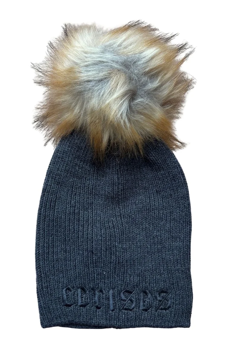 Caciula dama,  Acril, Gri, One Size
