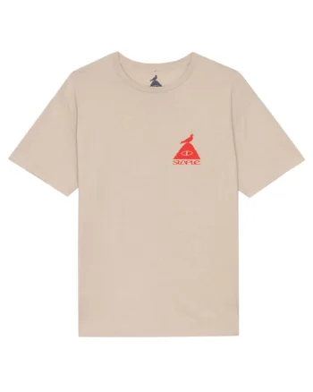 Tricou bej din bumbac pentru barbati, Bej