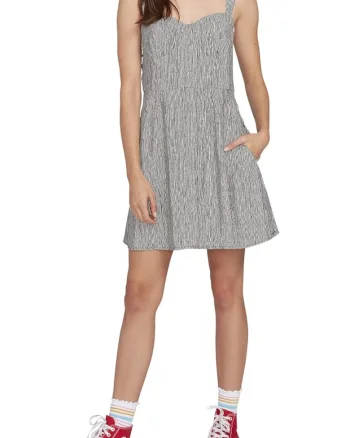 Rochie scurta cu bretele,  Poliester, Bej,