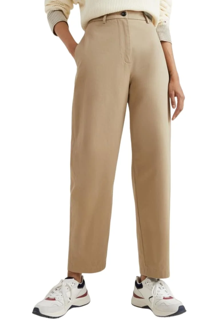 Pantaloni dama,  Bumbac, Bej,