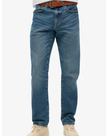 Blugi drepti slim fit din amestec de bumbac organic Vintage