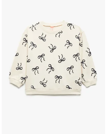 Bluza de trening cu imprimeu grafic, Negru/Bej