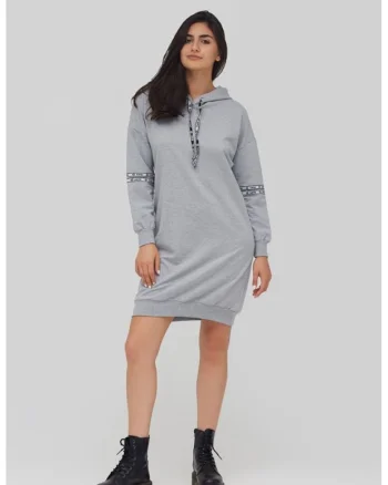 Rochie tip Hanorac, Bumbacel, Gri