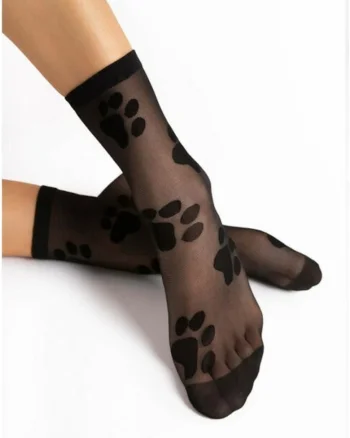 Sosete lycra negre cu model  Pawpaw 20 den, Negru