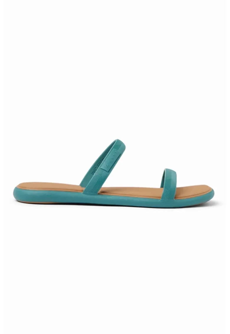 Papuci cu aplicatie logo Water Willow Marina, Verde turcoaz