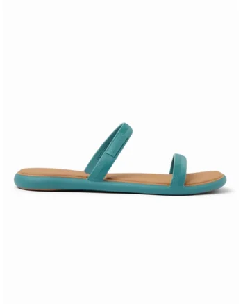 Papuci cu aplicatie logo Water Willow Marina, Verde turcoaz