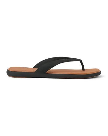 Papuci flip-flop cu aplicatie logo discreta Water Willow Malibu, Negru