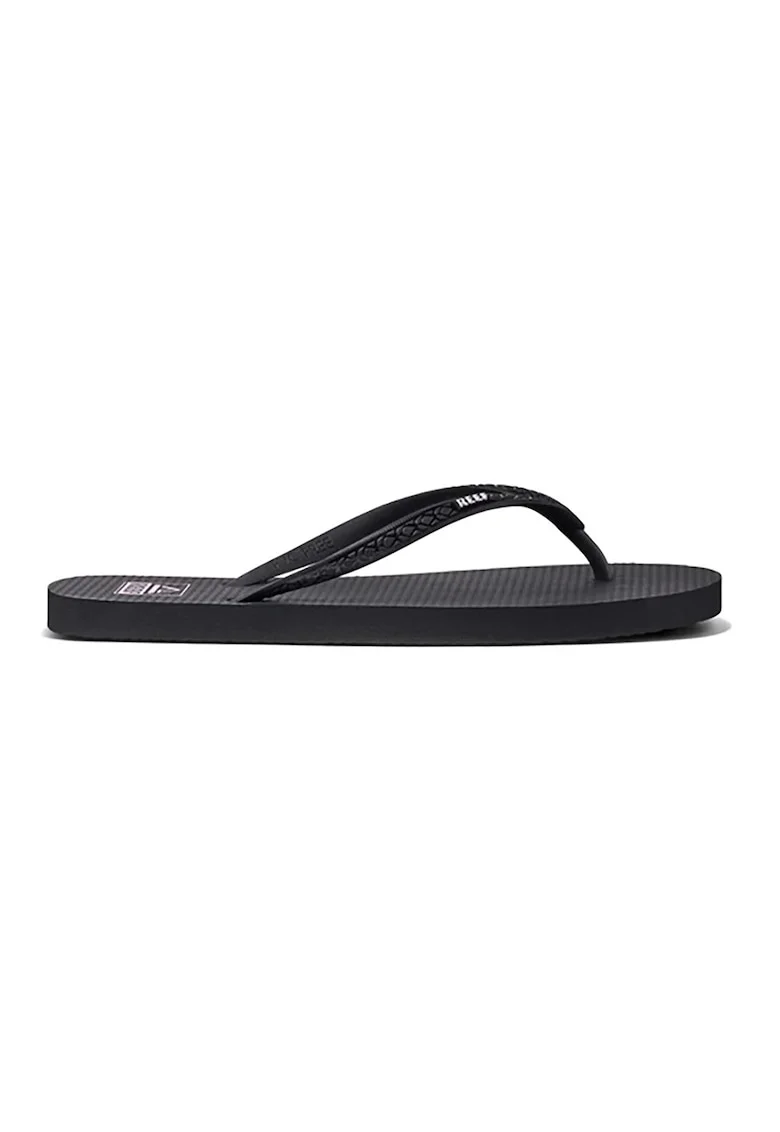 Papuci flip-flop cu logo, Negru