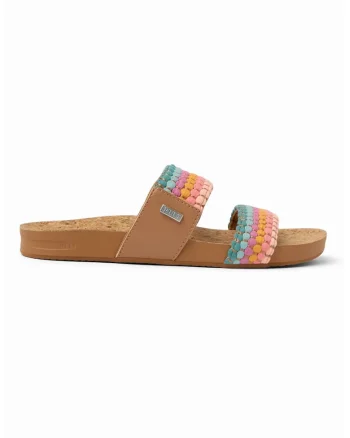 Papuci cu model colorblock Cushion Vista, Albastru pastel/Bej/Piersica