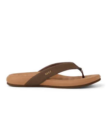 Papuci flip-flop cu model uni Cushion Melody, Maro pamantiu