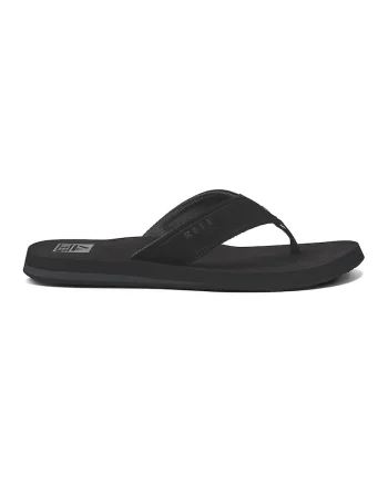 Papuci flip-flop cu logo lateral The Layback, Negru