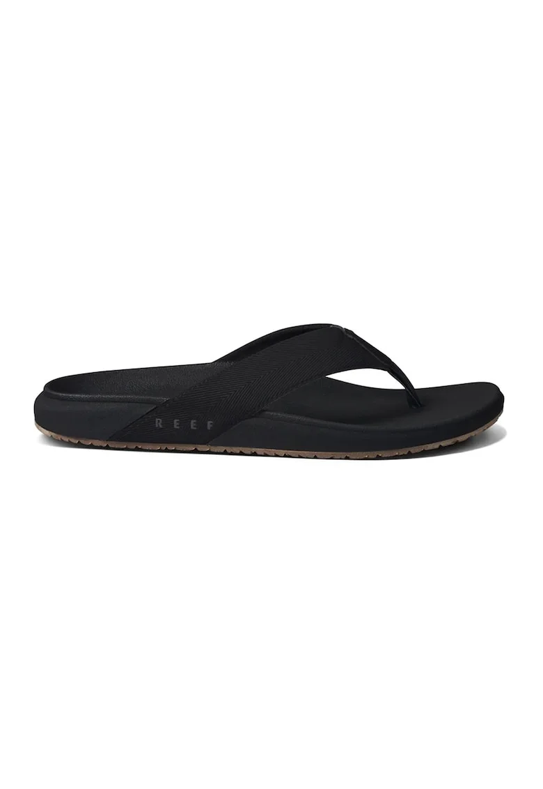Papuci flip-flop cu model uni The Raglan, Negru