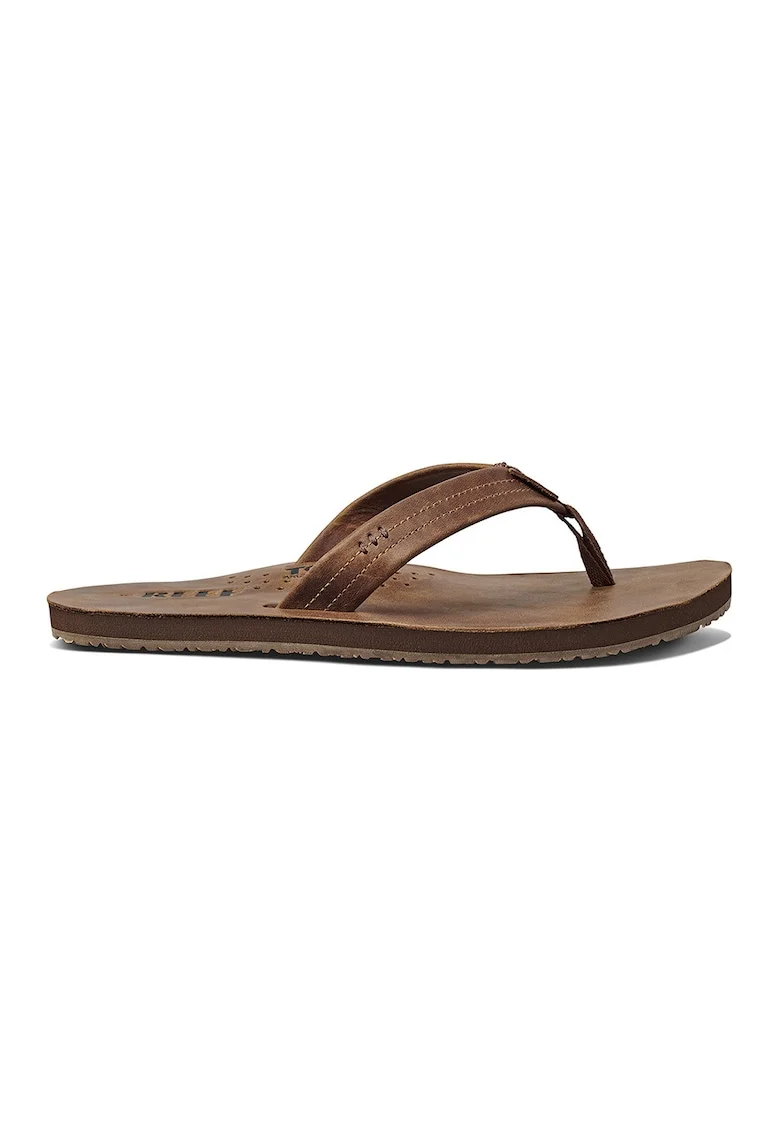 Papuci flip-flop din piele Draftsmen, Maro Siena