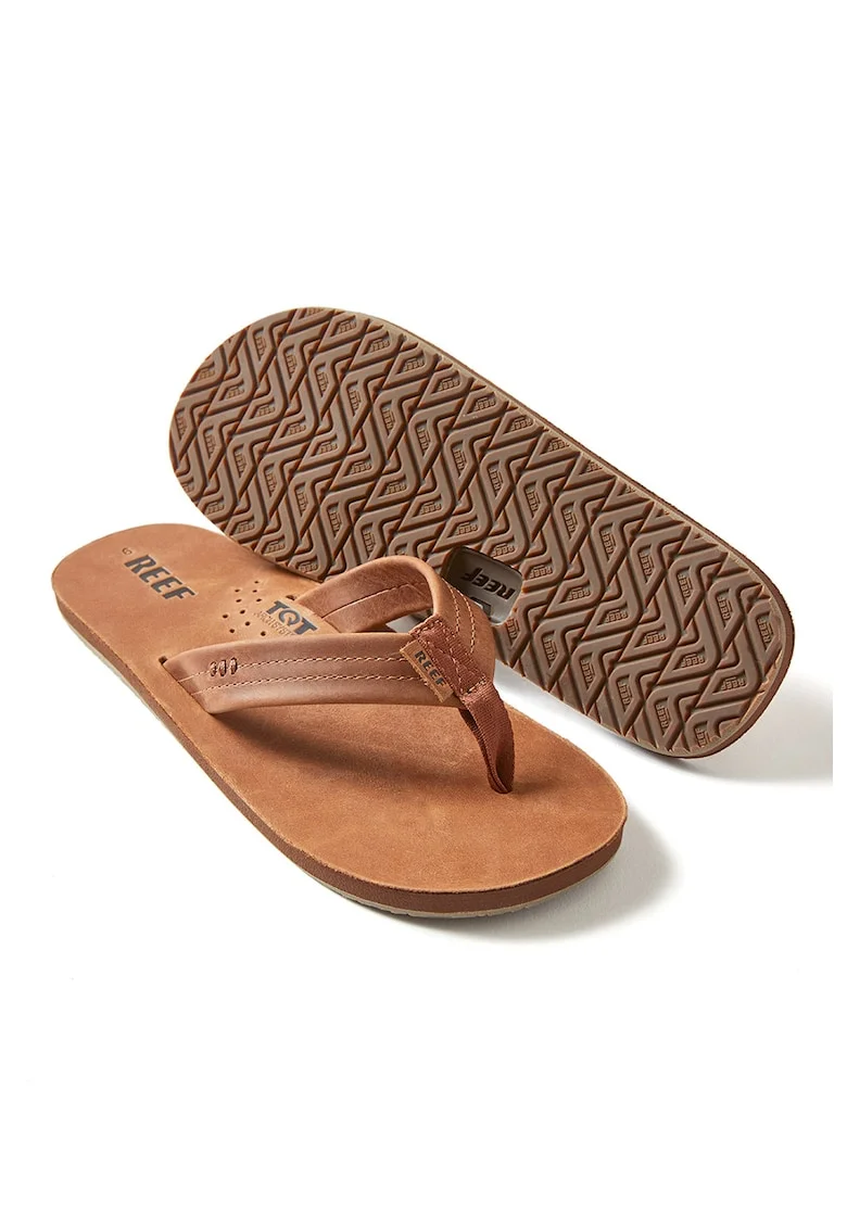 Papuci flip-flop din piele Draftsmen, Maro Siena