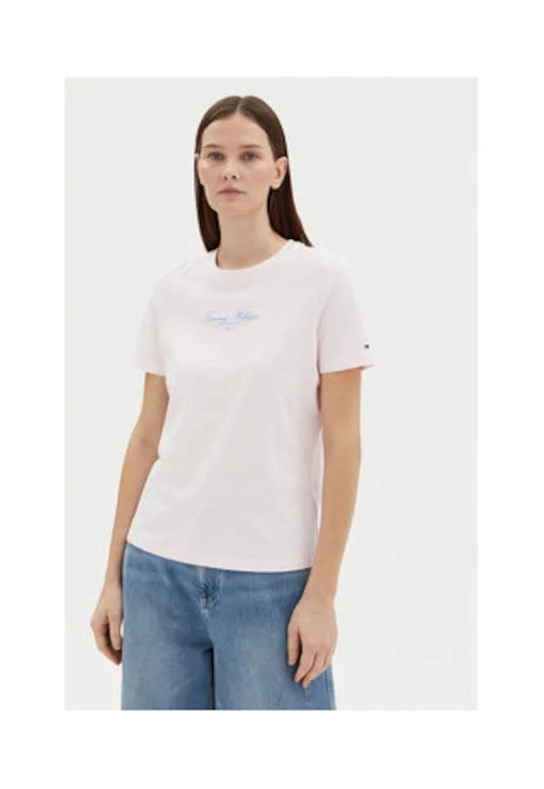 Tricou Dama,  Roz, 100% bumbac,